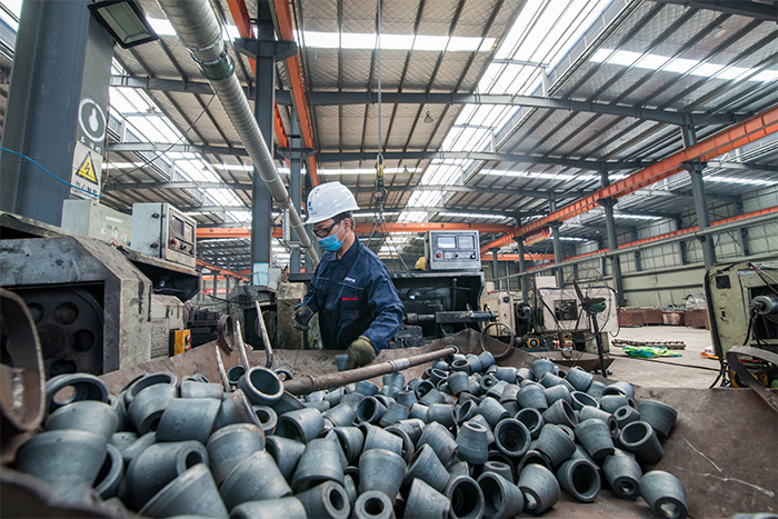 贵溪网架配件-锥头加工车间